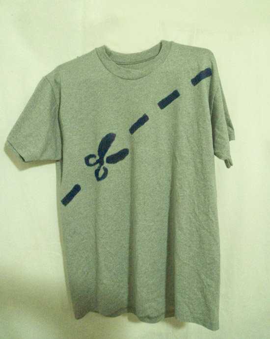 Stencil on T-shirt