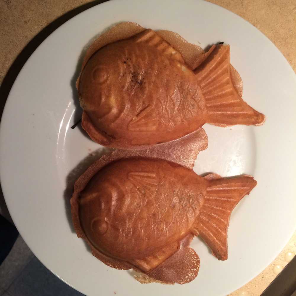 Fish-shaped pancake, ready to eat