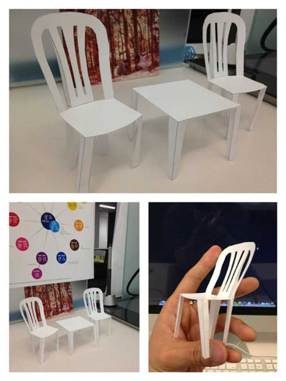 Chair and table