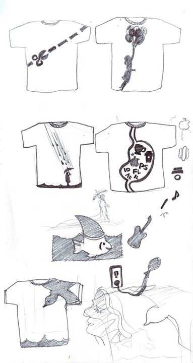 T-shirt ideas from my sketchbook