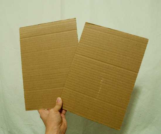 Pieces of cardboard